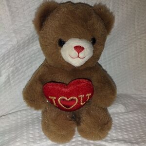 Brown Sweetheart Teddy Bear with Red Heart